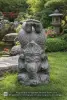 Product image 2 of the product “Ganesha with headstand in lotus pose , 35cm height, cast stone, handcrafted & coloured ”